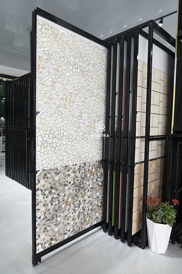 300x800 metallic carved Terrazzo tile set