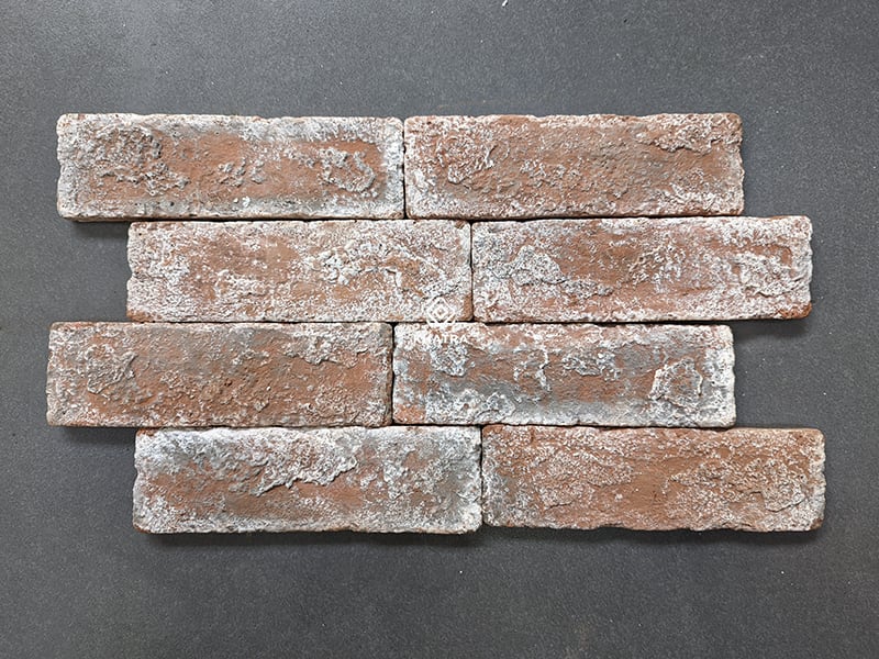 Large antique-look red brick tiles