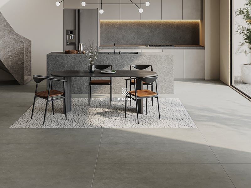 Phối gạch Granite T12619 với gạch Terrazzo D6736