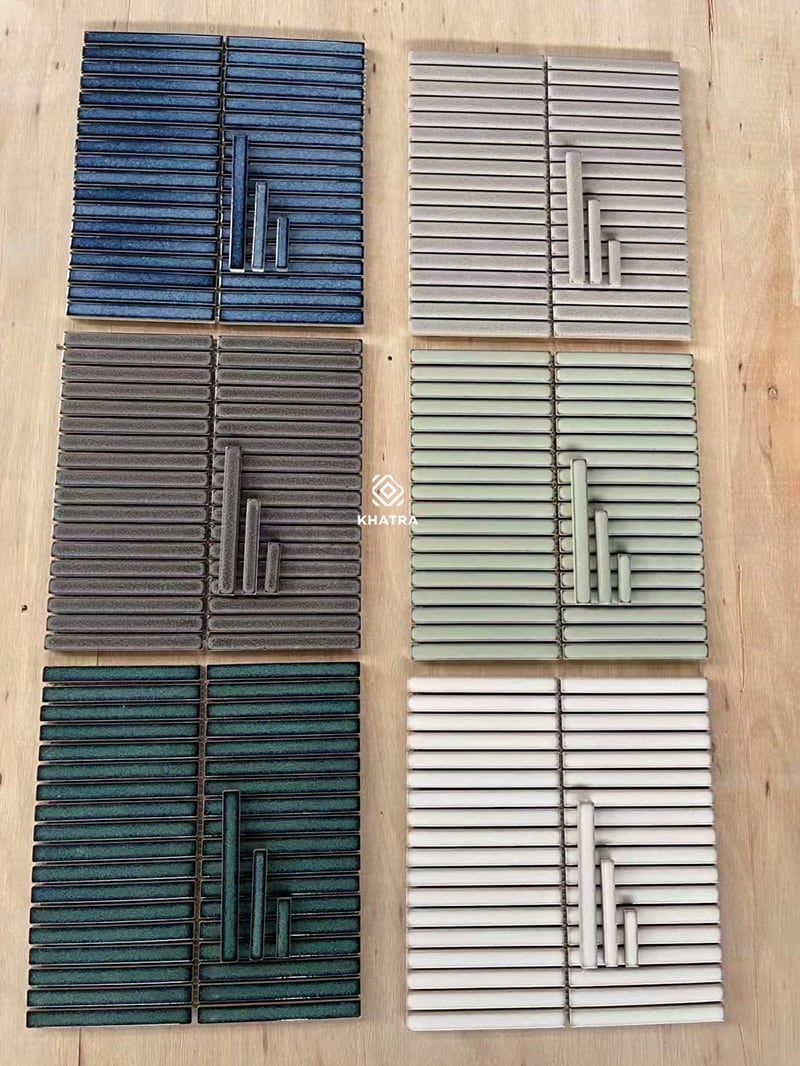 Long-strip crackle glaze Stripe subway tile color collection