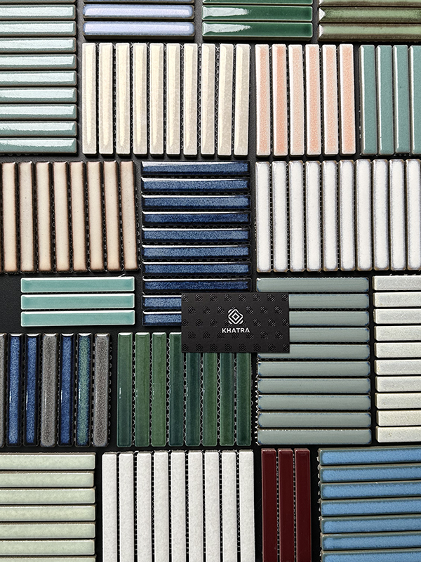 Small strip mosaic stripe flatlay