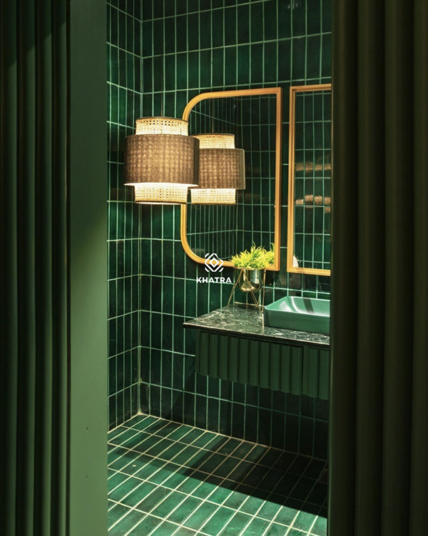 Gạch thẻ men rạn Green ốp lát phòng tắm