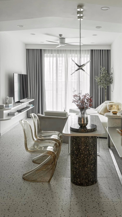 Gạch Terrazzo D6637 lát nền phòng khách