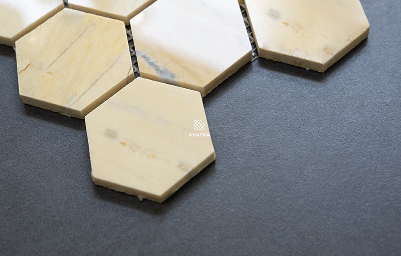 Xương gạch Mosaic KM Crema Hex