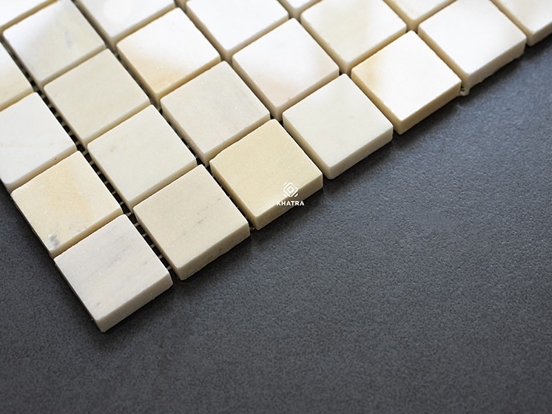 Cạnh gạch mosaic đá KM Sahara