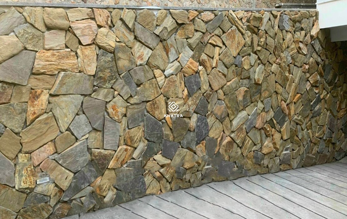Đá ốp tường cổng biệt thự