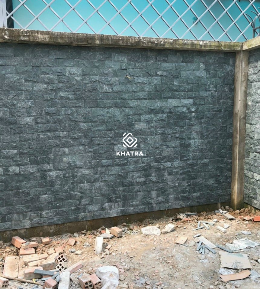 Thi công đá ốp tường ngoại thất