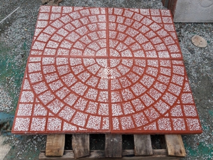 Gạch Terrazzo vỉa hè màu đỏ Gạch Terrazzo vỉa hè màu đỏ