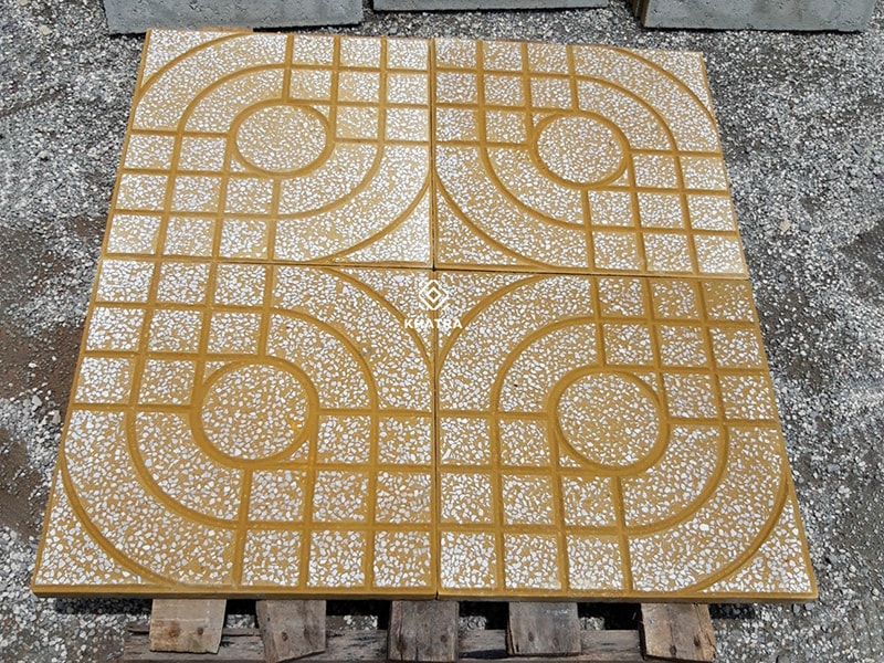 Gạch Terrazzo vỉa hè màu vàng Gạch Terrazzo vỉa hè màu vàng