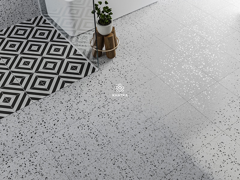 Terrazzo KHA-16012 hạt hiệu ứng lát nền