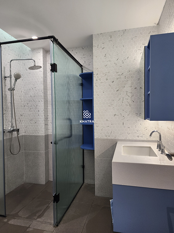 Actual photo of bathroom wall tiles