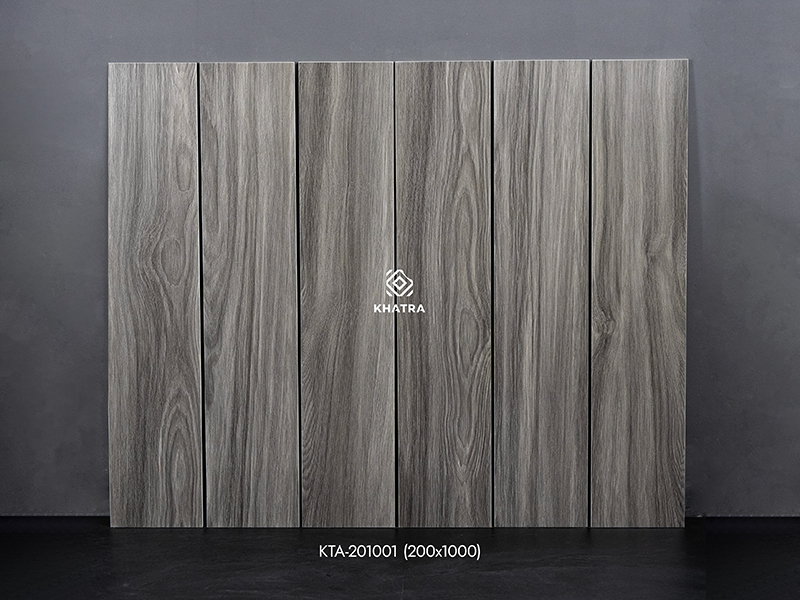 Gạch gỗ KTA-201001 màu xám lông chuột