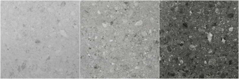Bộ 3 map gạch Terrazzo hạt lớn màu xám