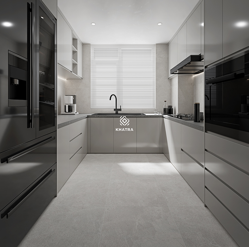 Gạch Alba Beige lát nền bếp