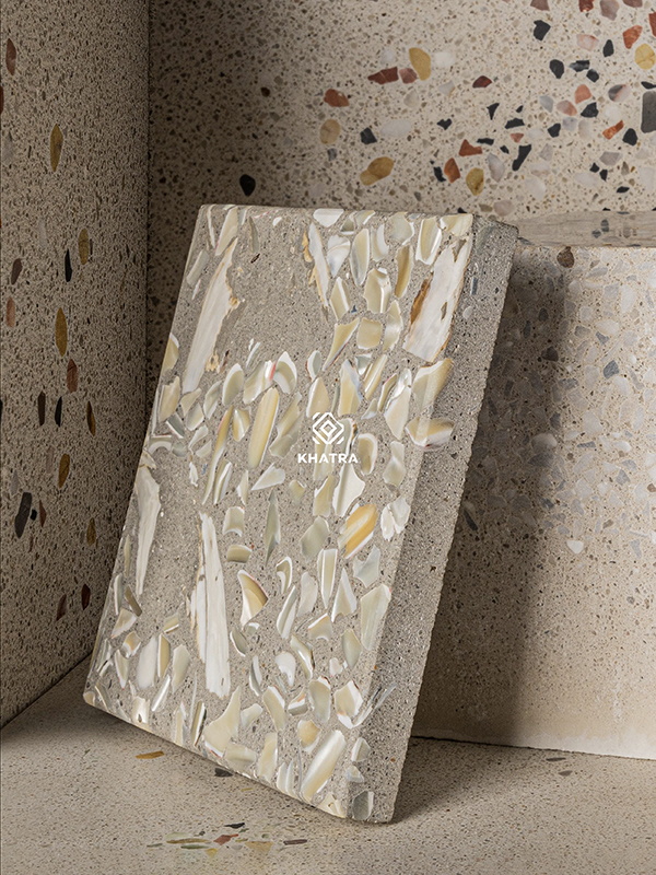 Hình chụp cạnh gạch Concrete Terrazzo Eclectic Harmony