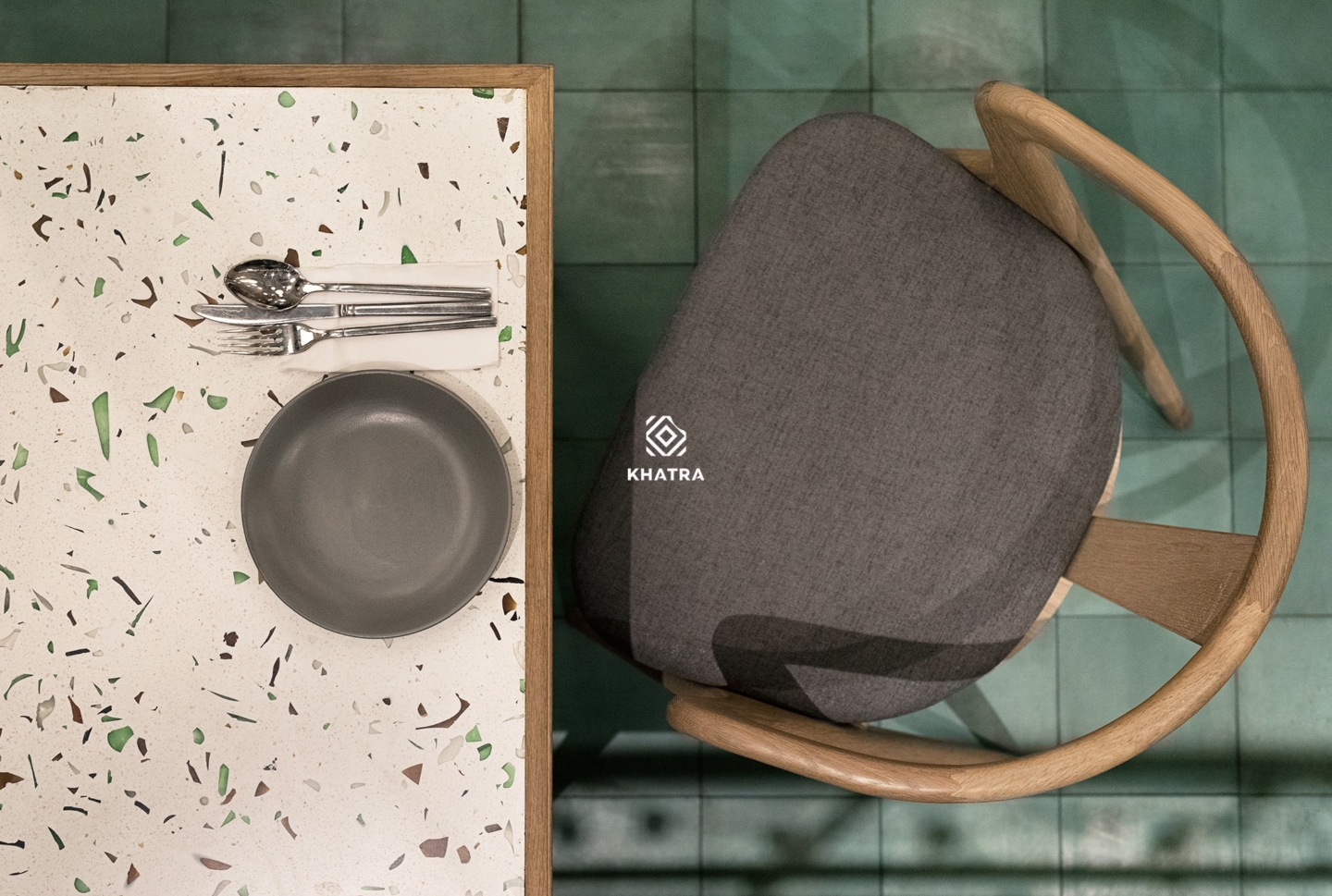 Concrete Terrazzo làm mặt bàn Pizza 4P's