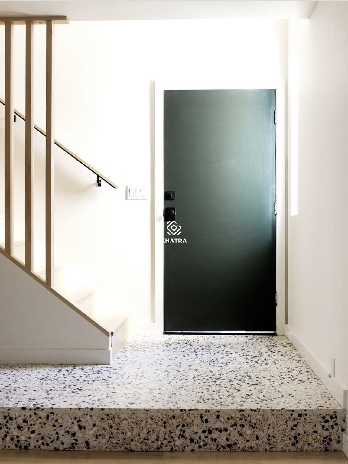 Hình thực tế terrazzo concrete lát chân cầu thang
