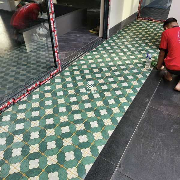 F2149 encaustic tiles for cafe floor
