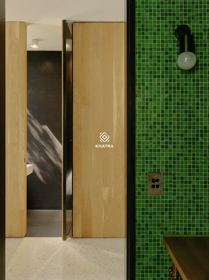 Gạch Mosaic thuỷ tinh mờ xanh ốp tường Gạch Mosaic thuỷ tinh mờ xanh ốp tường