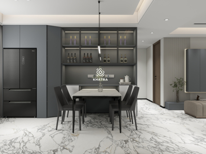 Gạch khổ lớn CALACATTA 1200x1200 lát nền bếp