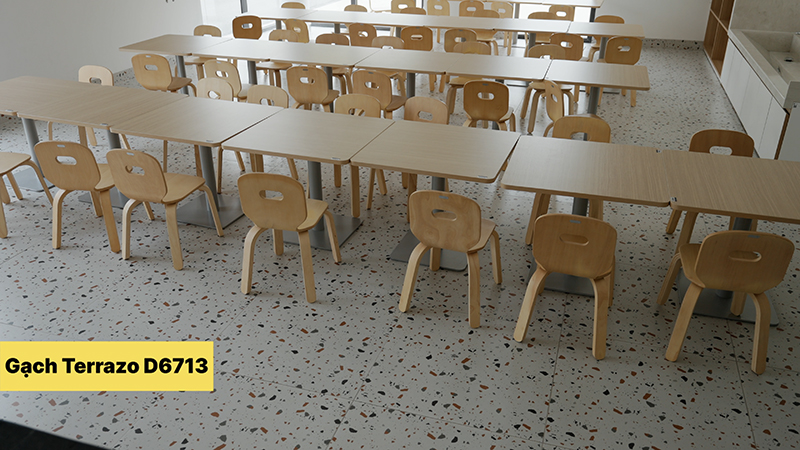 Gạch Terrazzo D6713 lát nền phòng học cấp Mầm Non