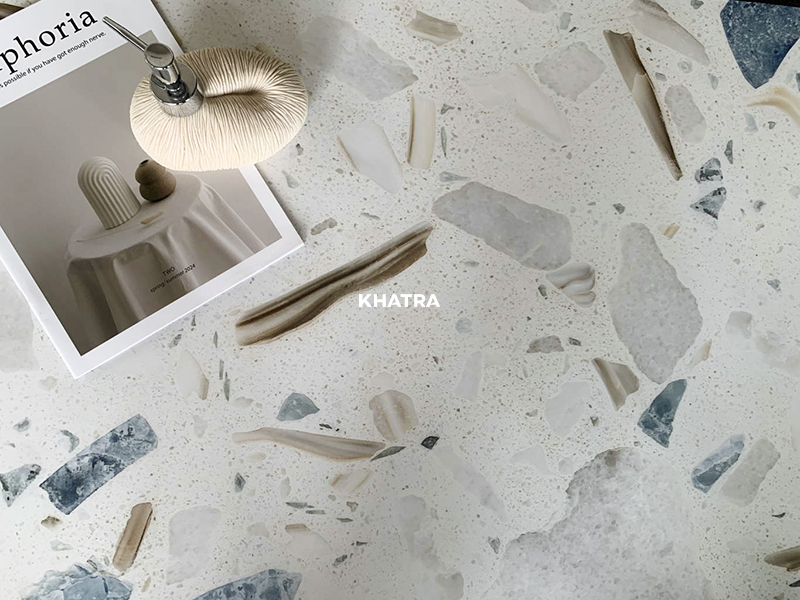 Hình chụp bề mặt gạch Terrazzo 612D238
