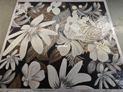Hoàn thiện mẫu gạch Customize Mosaic tranh tại nhà máy