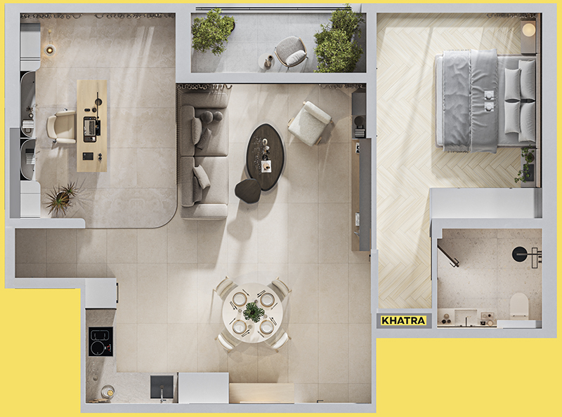 Layout cải tạo căn hộ phong cách Warm Minimal Layout cải tạo căn hộ phong cách Warm Minimal