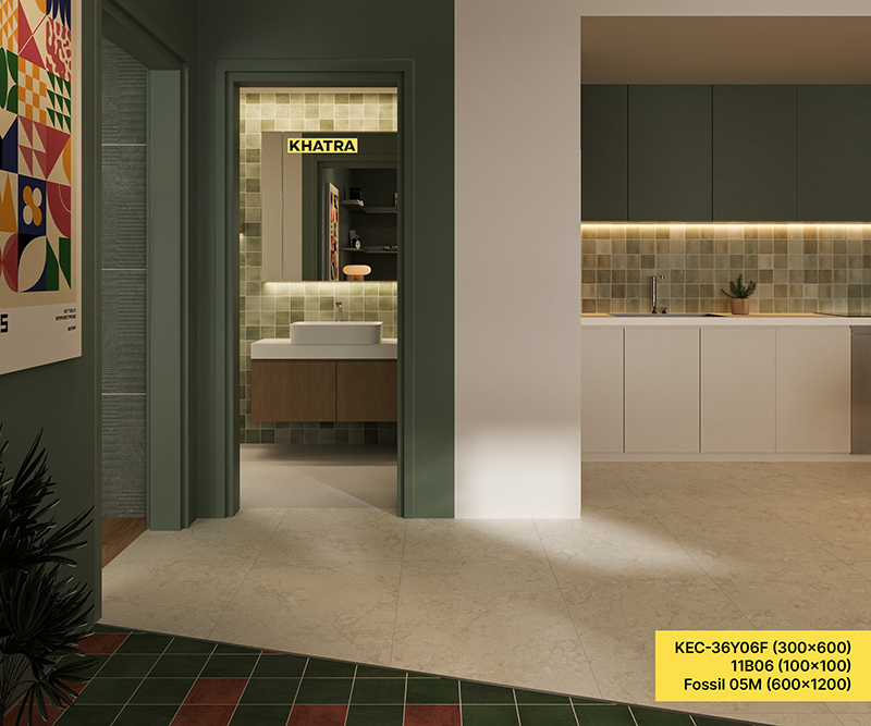 Bauhaus mix Pop Art style kitchen and bathroom design