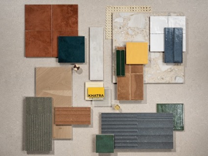 Flatlay bộ gạch Clay House