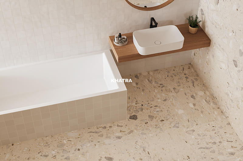 Lithos 01M bathroom floor tile
