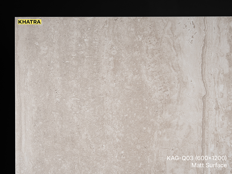 Hình chụp bề mặt gạch Travertine Beige KAG-Q03