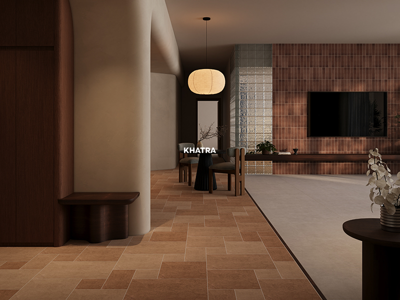 KEC-54M tiles flooring for living room and kitchen space