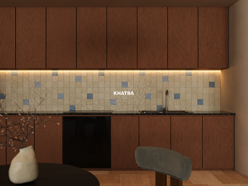 10x10 square subway tile for kitchen backsplash in Terra Retreat
