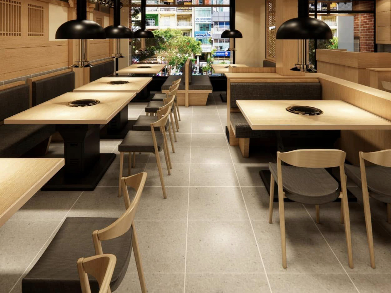 Gạch Terrazzo D6604 lát nền Gogi House