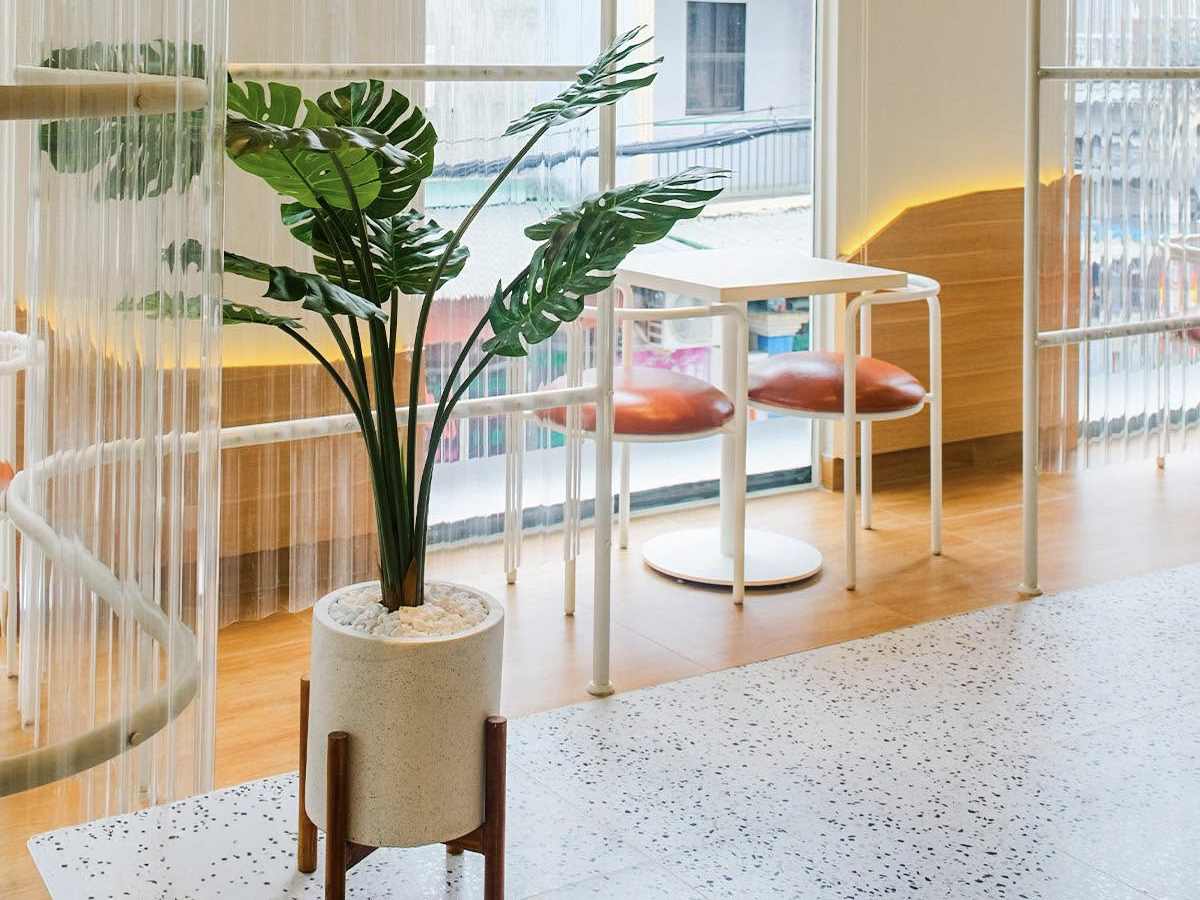 Terrazzo tile KHA-16012 for KOI Thé store flooring